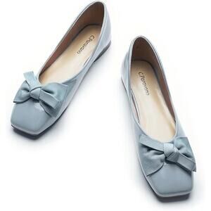New C.Paravano Women's Shoes with Bow Casual Slip On Ballet Flats | US 7.5. Blue